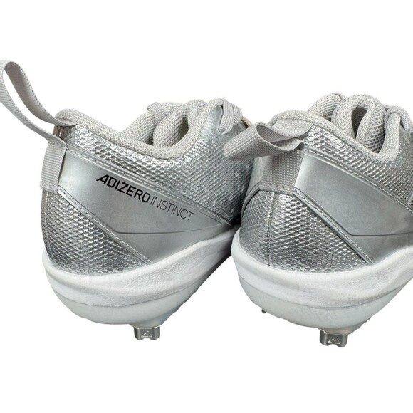 Adidas Adizero Instinct SI Softball Metal Cleats Silver Speed Womens Size 6 - Picture 10 of 10